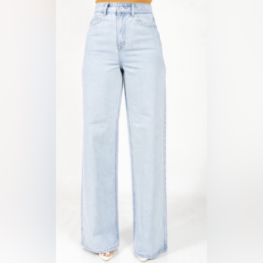 NWT Skinny Fries Super High Rise Wide Leg Jeans Size 3